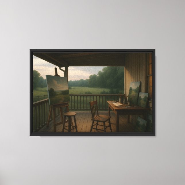 Painting Studio on the Porch Canvas Print (Front)