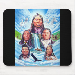 Painting Template Native Americans Indian Chiefs Mouse Pad