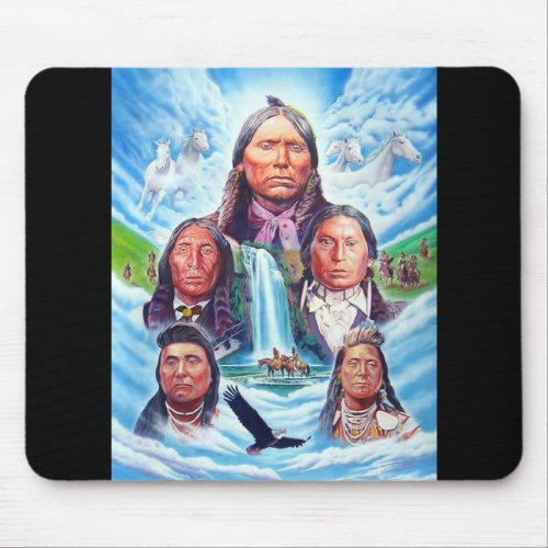 Painting Template Native Americans Indian Chiefs Mouse Pad