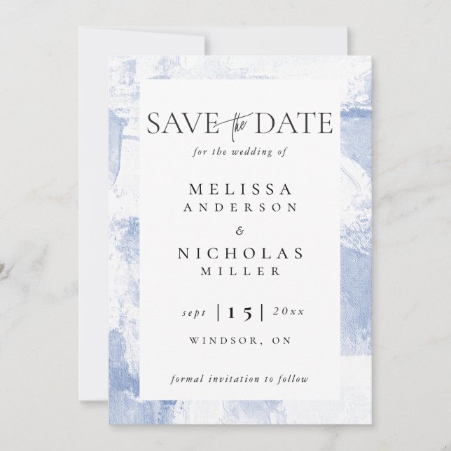 Painting texture save the date (Front)