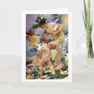 Painting the Birds by Franz Dvorak Birthday Card