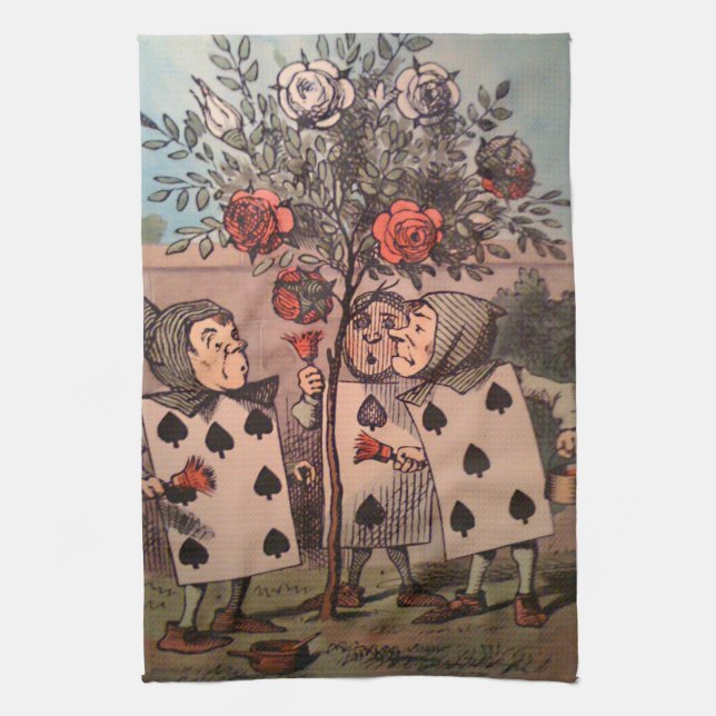 Painting the Roses Red 3 Kitchen Towel (Vertical)
