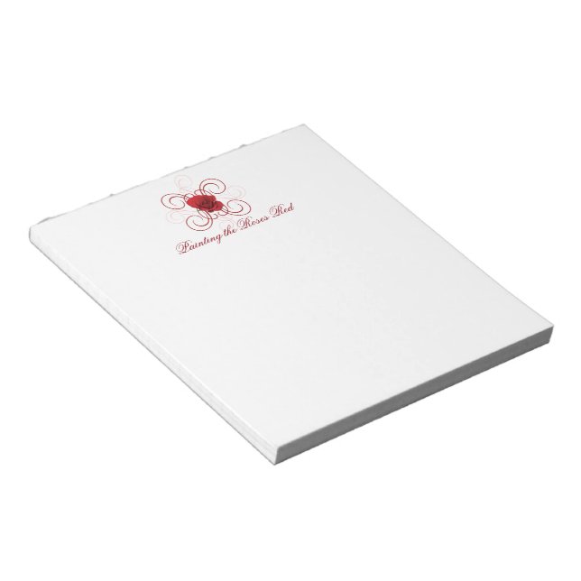 Painting the Roses Red 4 Notepad (Angled)