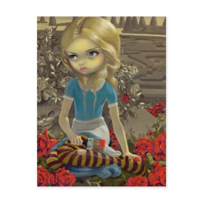 "Painting the Roses Red" Postcard