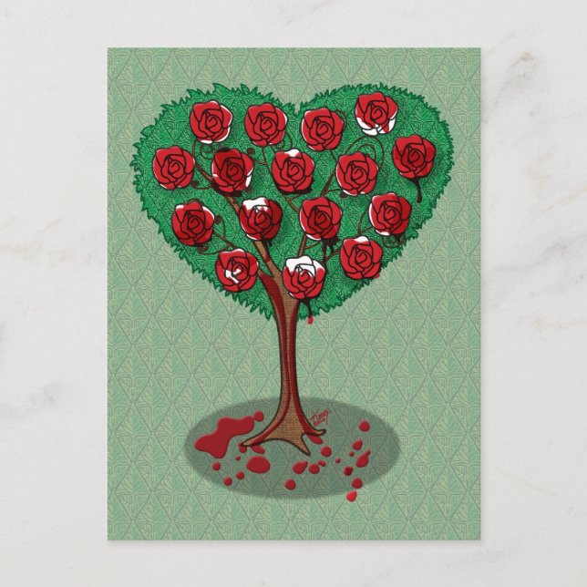 Painting The Roses Red Postcard (Front)