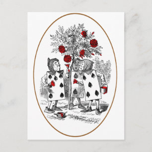 Painting the Roses Red Postcard