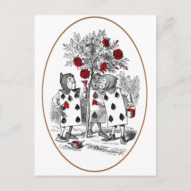 Painting the Roses Red Postcard (Front)