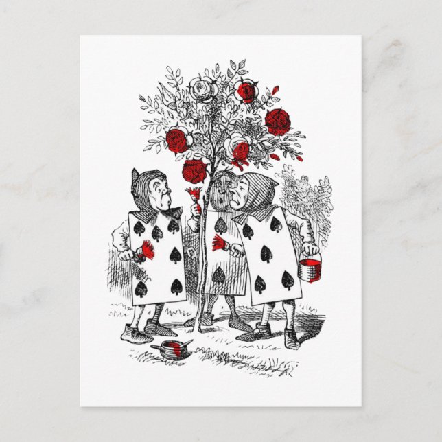 Painting the Roses Red Postcard (Front)