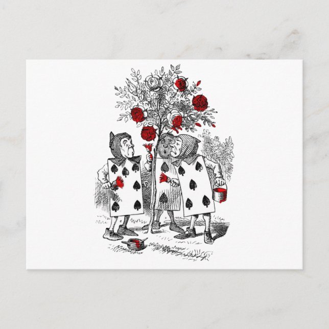 Painting the Roses Red Postcard (Front)