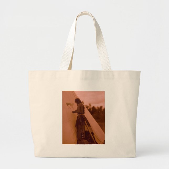 Painting the Sign of His Medicine Large Tote Bag (Front)