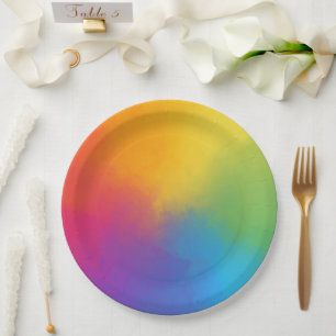 Painting Tie Dye Arts and Crafts Colorful Party Paper Plates