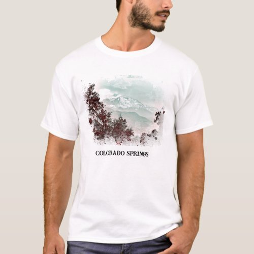 *~* Painting Tree Mountains Colorado Springs  T-Shirt