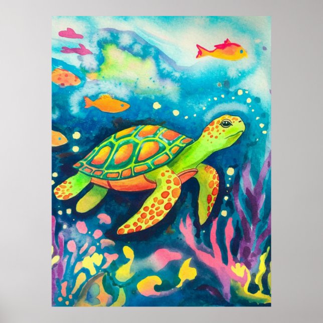 Painting Turtle Poster (Front)