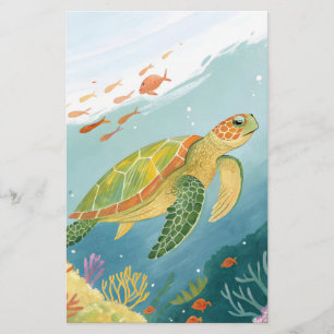 Painting Turtle Stationery