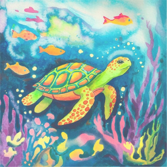 Painting Turtle Sticker (Front)