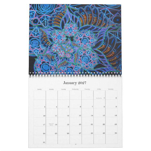 Painting While Dancing 2011 Calendar (Jan 2027)