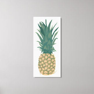 Painting Whole Ripe Pineapple Wrapped Canvas Print