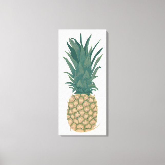 Painting Whole Ripe Pineapple Wrapped Canvas Print (Front)
