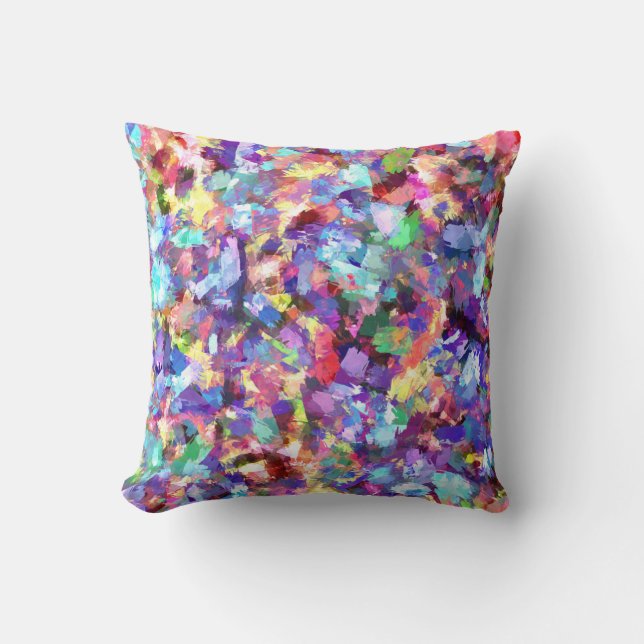 Painting With Color Throw Pillow (Front)