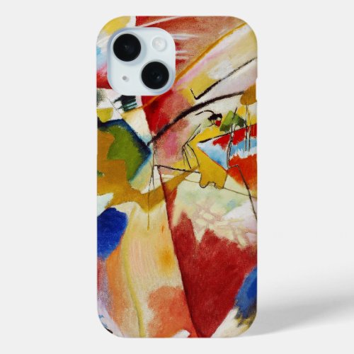 Painting with Green Center by Wassily Kandinsky iPhone 15 Case