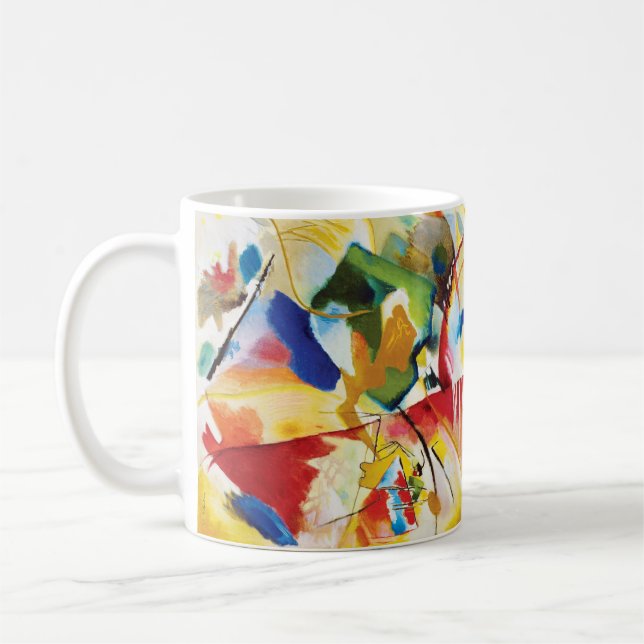 Painting with Green Center by Wassily Kandinsky Co Coffee Mug (Left)