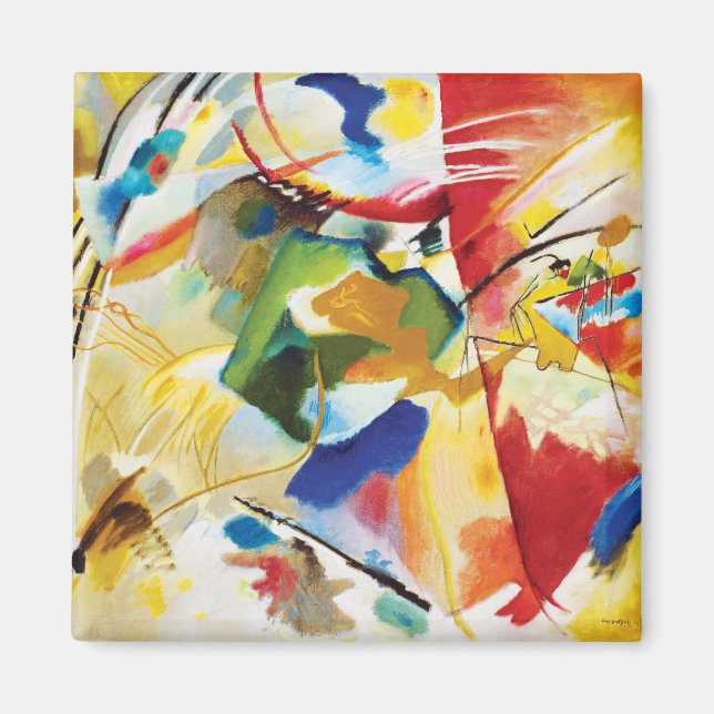 Painting with Green Center by Wassily Kandinsky Magnet (Front)
