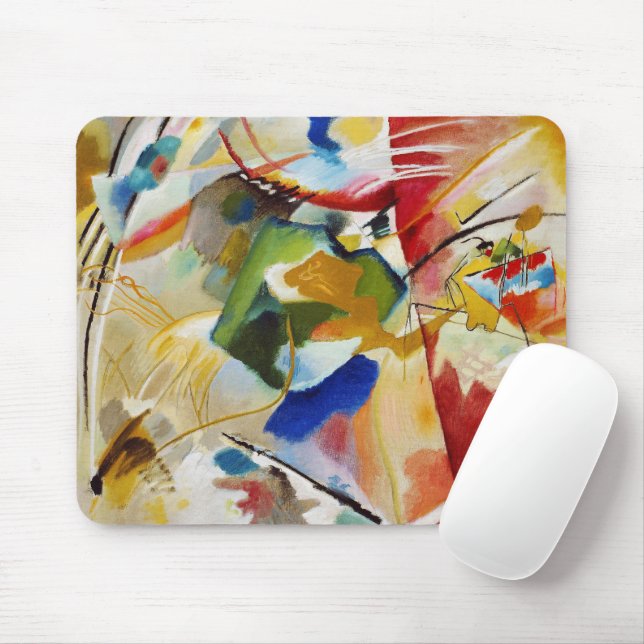 Painting with Green Center by Wassily Kandinsky Mouse Pad (With Mouse)