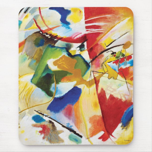 Painting with Green Center by Wassily Kandinsky Mouse Pad (Front)