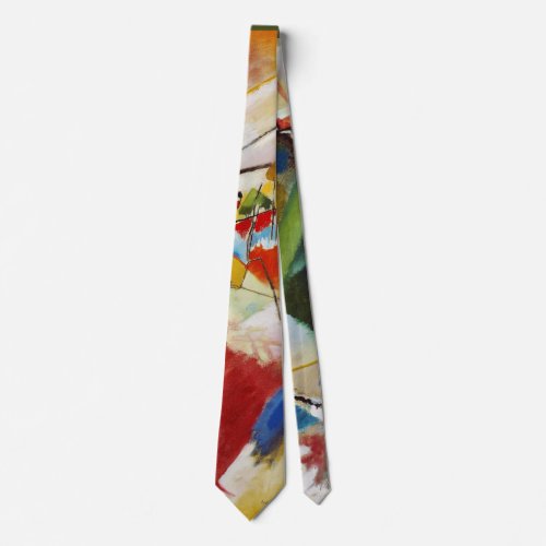 Painting with Green Center by Wassily Kandinsky Neck Tie