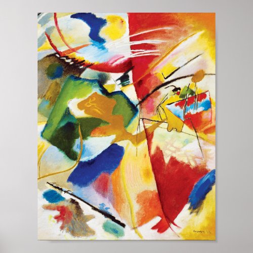 Painting with Green Center by Wassily Kandinsky Poster