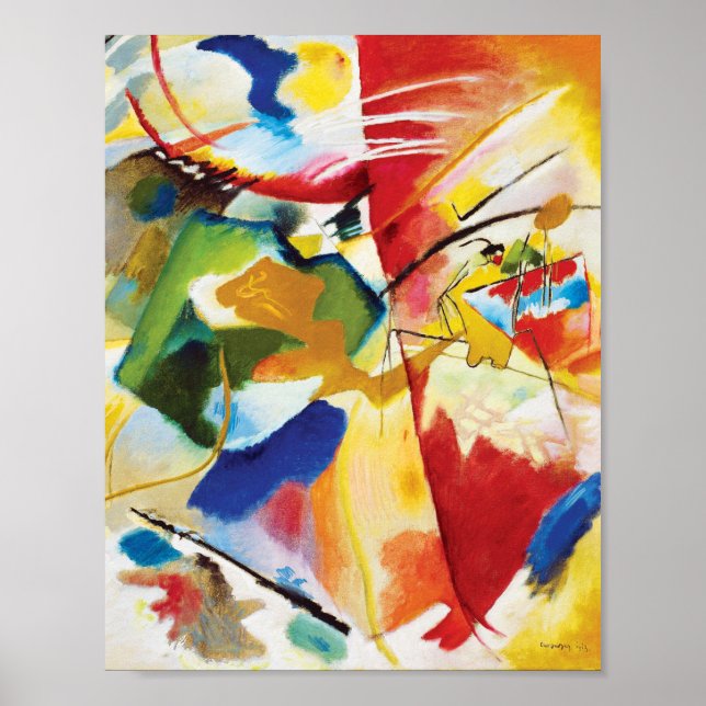 Painting with Green Center by Wassily Kandinsky Poster (Front)