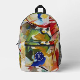 Painting with Green Center by Wassily Kandinsky Printed Backpack