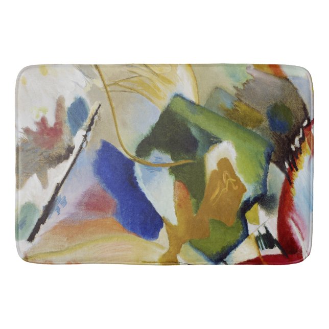 Painting with Green Center - Wassily Kandinsky Bath Mat (Front)