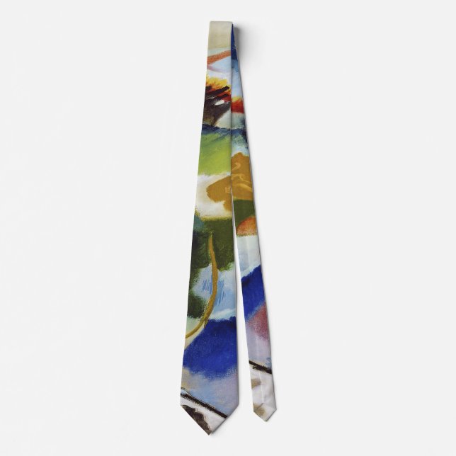 Painting with Green Center - Wassily Kandinsky Neck Tie (Front)