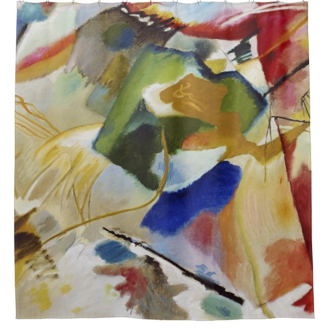 Painting with Green Center - Wassily Kandinsky Shower Curtain (Front)