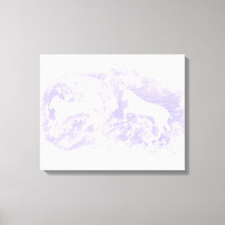 Painting with Jumping Horses Canvas Print