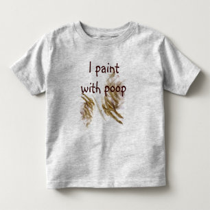 Painting with poo shirt for toddlers