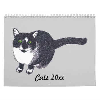 Paintings Artwork Of Cats Calendar 20xx by Cherylsart at Zazzle