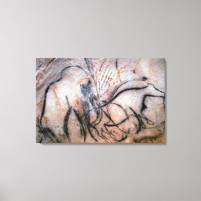 Paintings depicting mammoth and cattle, from the C Canvas Print (Front)