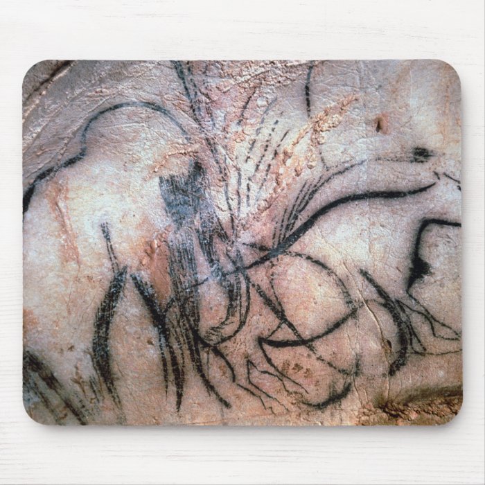 Paintings depicting mammoth and cattle, the C Mouse Pad