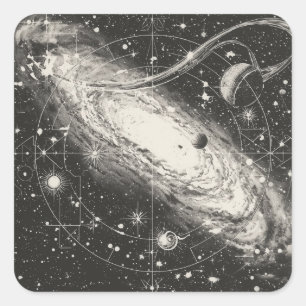 Paintings for Space Lovers Square Sticker