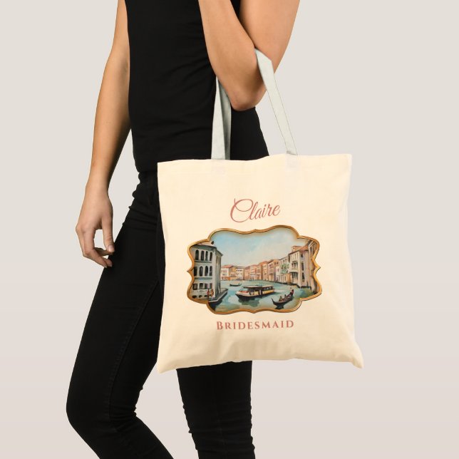 Paintings of Grand Canal, Venice, Italy Bridesmaid Tote Bag (Front (Product))