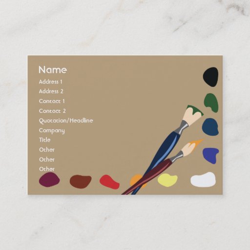 Customizable Paints - Chubby Business Card Templates
