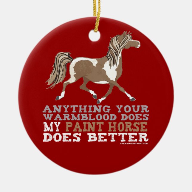 Paints Do it Better Ceramic Ornament (Front)