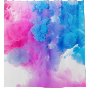Paints water texture color bright shower curtain
