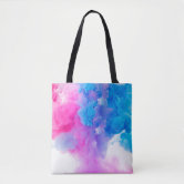 Graffiti spray paint pink sparkling heart design tote bag