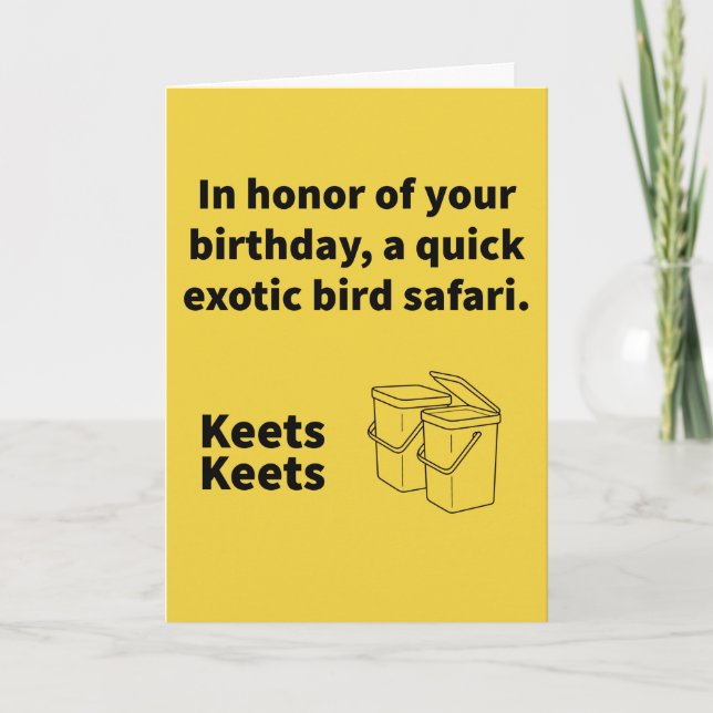 Pair A Keets - Birthday Card (Front)