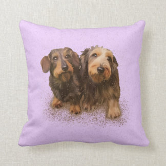 “Pair O’Doxical Puppies” Throw Pillow