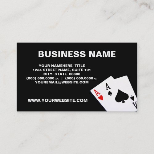 Pair of Aces Business Cards