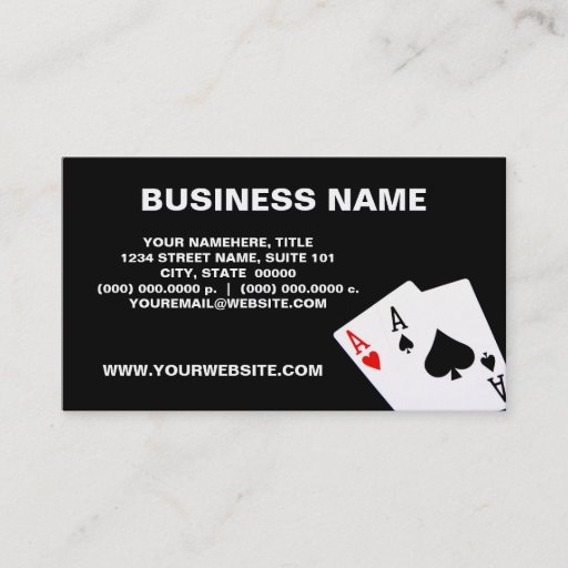 Customizable Pair of Aces Business Cards